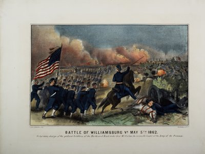 Battaglia di Williamsburg, Va. 5 maggio 1862, c.1862 da N. and Ives, J.M. Currier